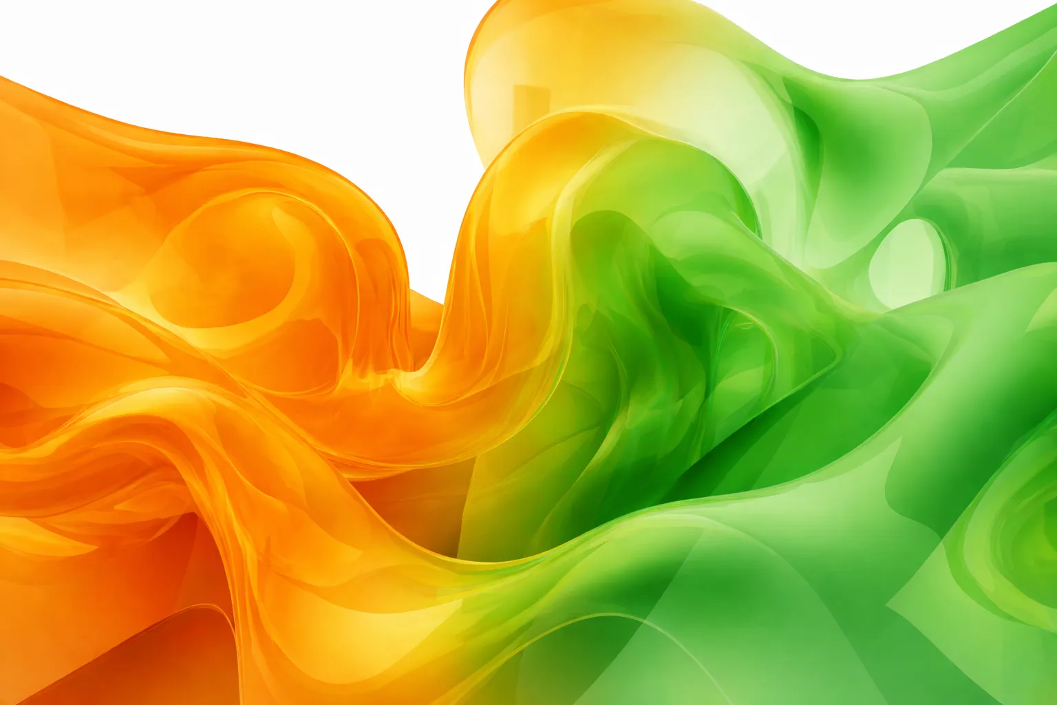 Abstract green and orange brand graphic representing Cyber Security Melbourne